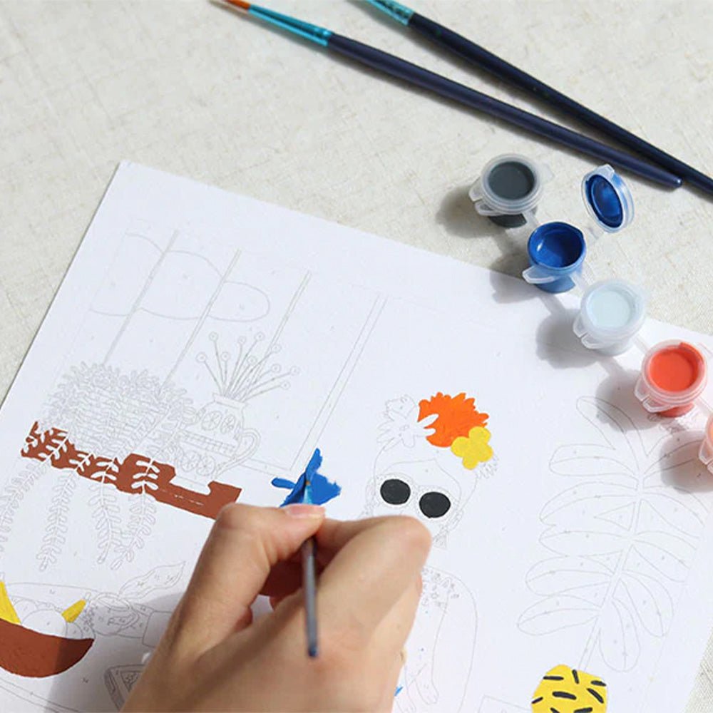 Kit de peinture par numéros - La fille chat