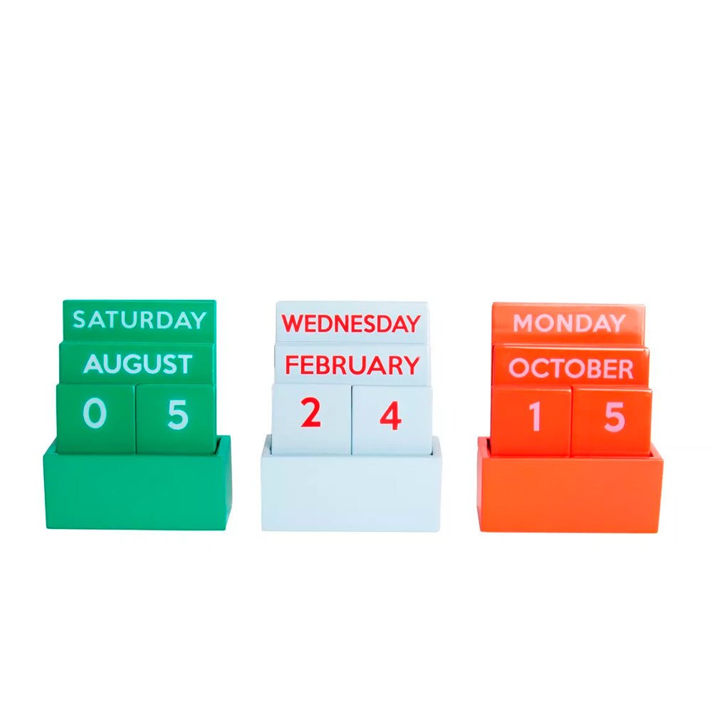 Small Full Color Glossy Green Perpetual Calendar