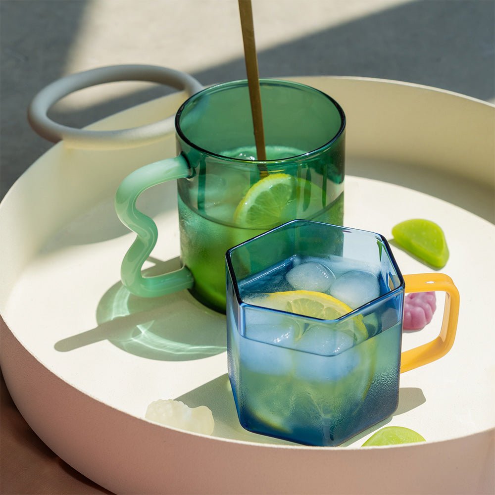 Glass Mug Wave Jade