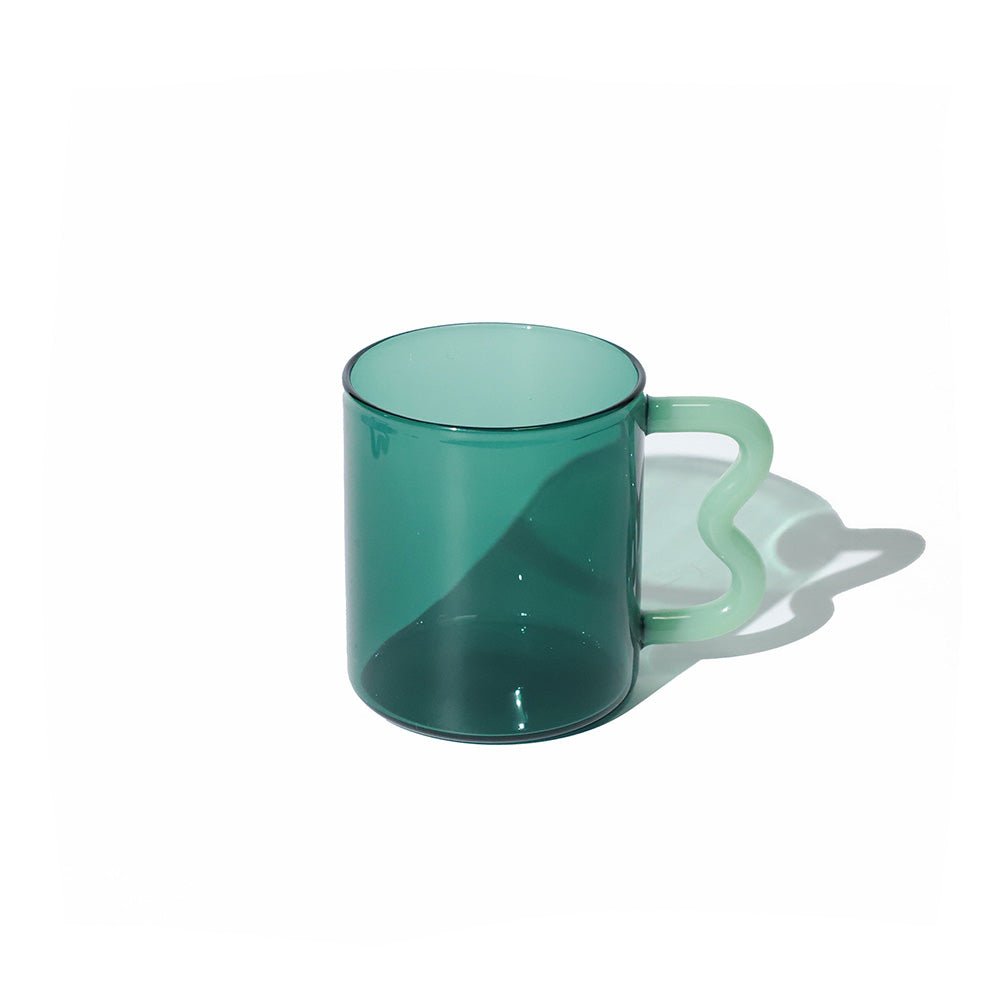 Glass Mug Wave Jade