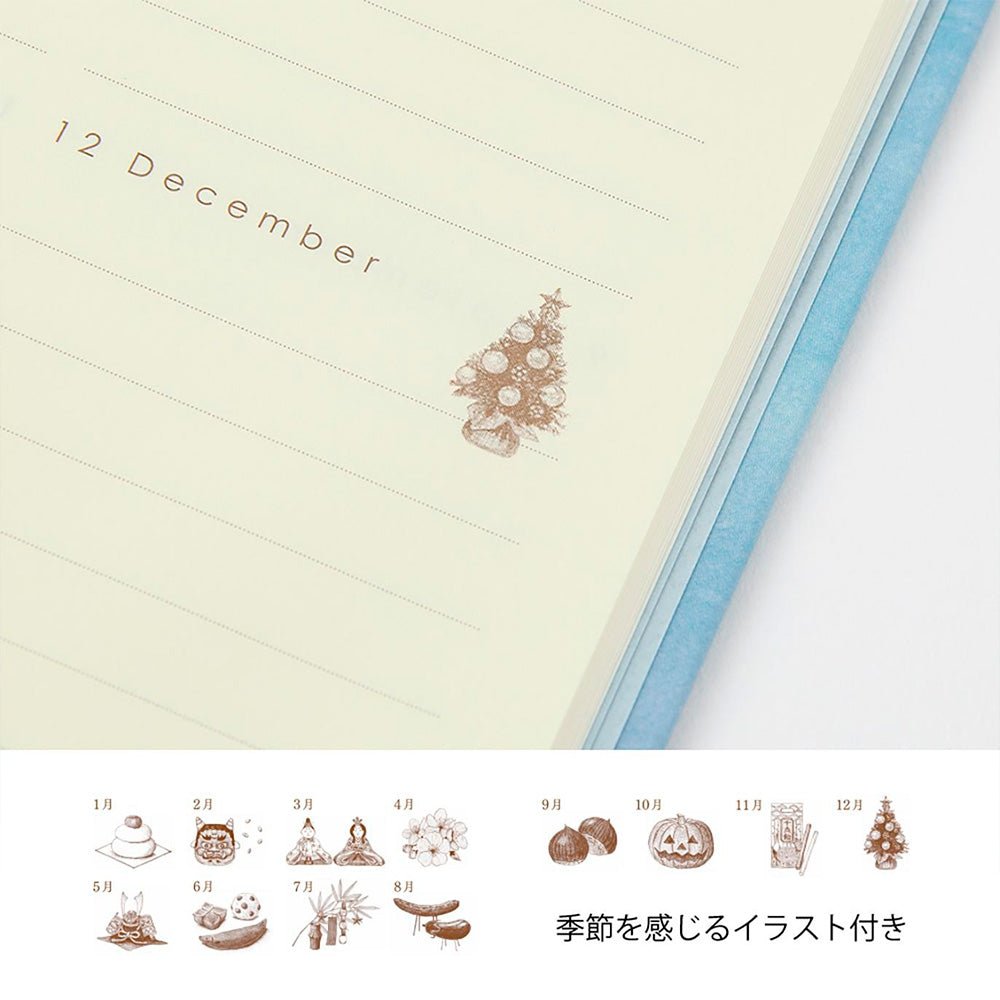 Agenda Porte Bleue 12 mois