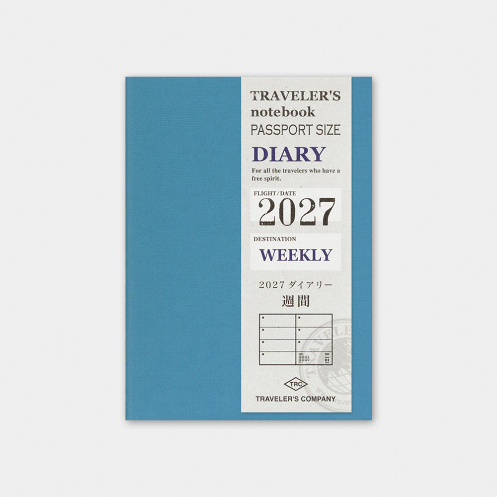 Weekly + Memo Diary Refill 2027 – Passport Size