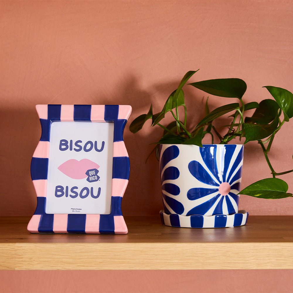 Marco de Foto Francisco - Rosa y Azul