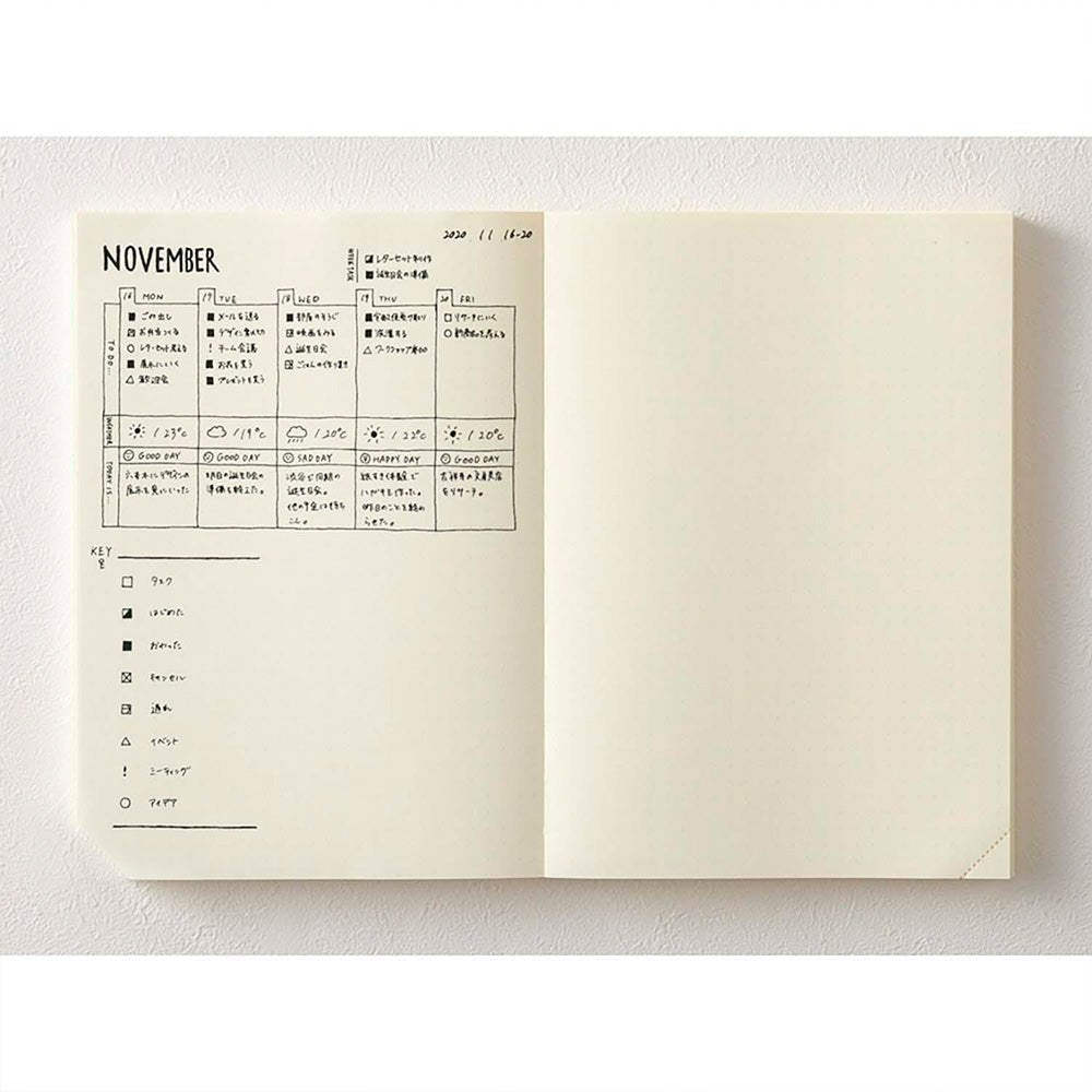 Carnet Codex MD A5 1 Jour 1 Page Grille Pointillée
