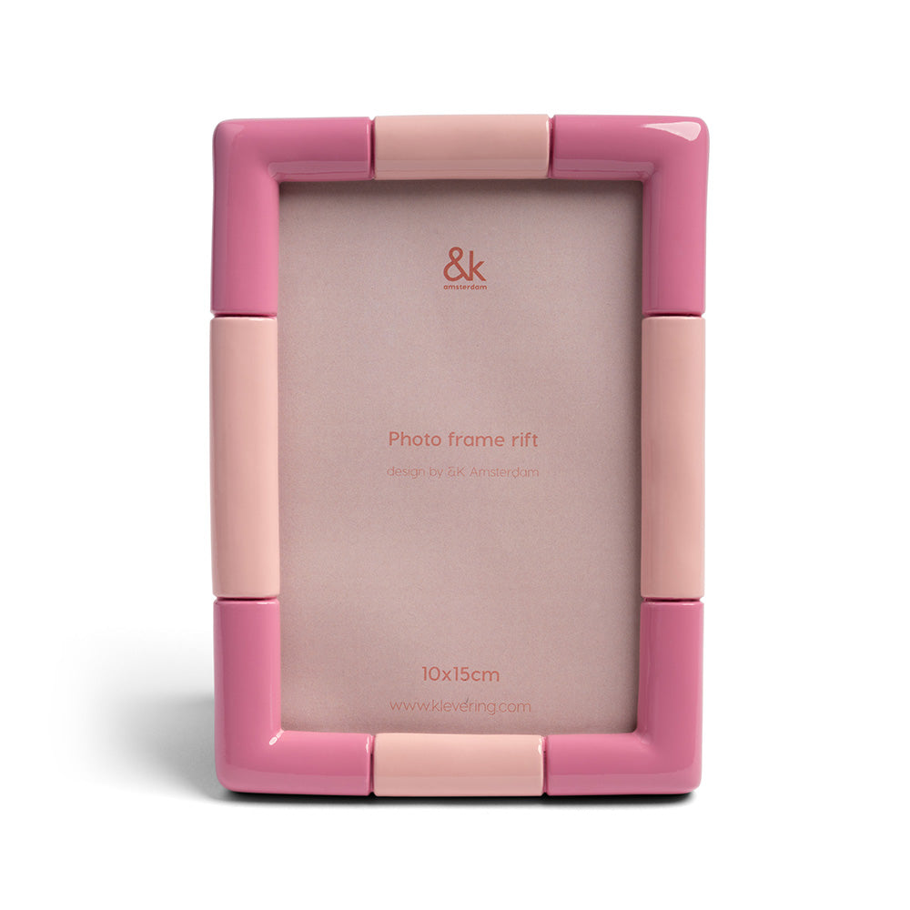 Cadre rectangulaire Rift rose bonbon