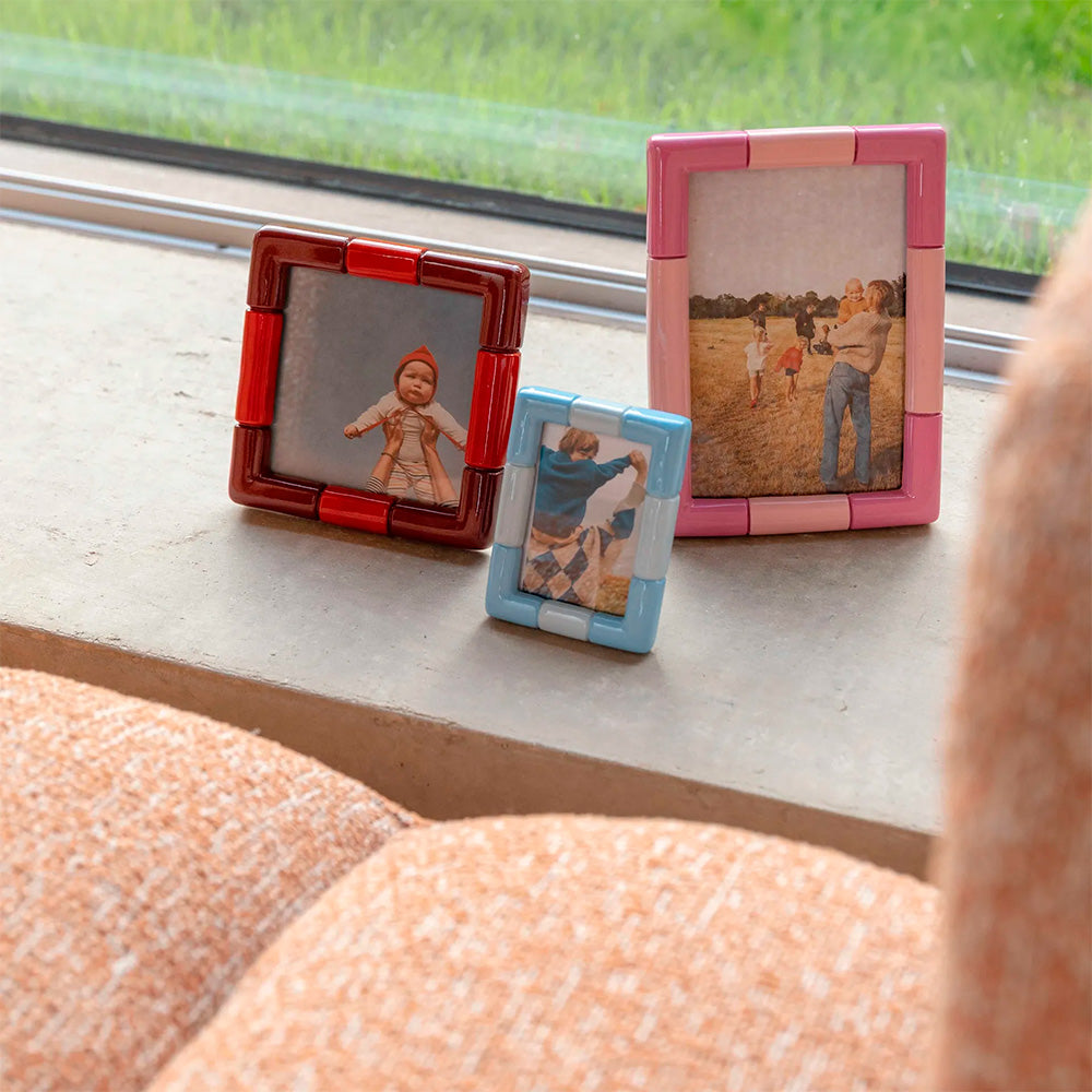 Cadre rectangulaire Rift rose bonbon