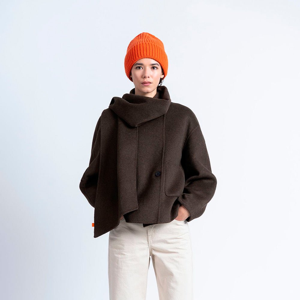 Burua Auw Orange Wool Beanie