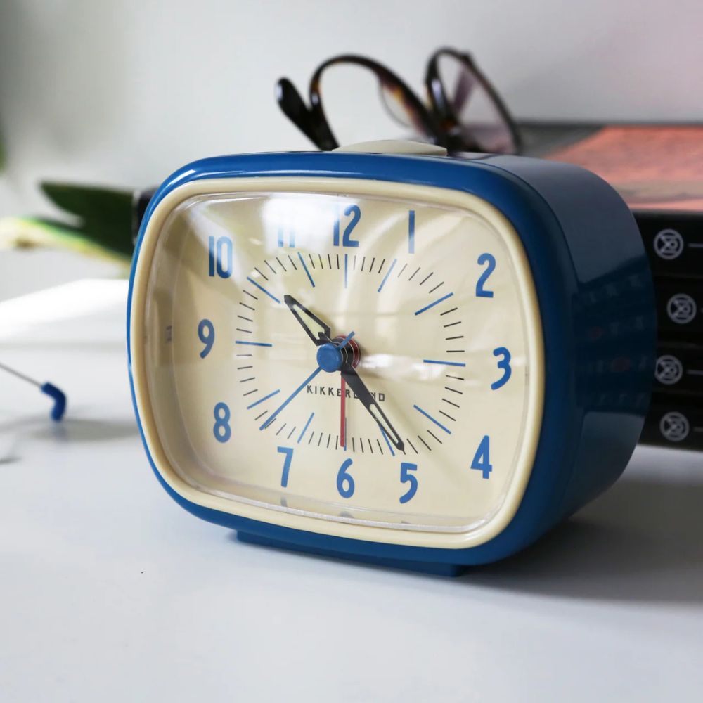 Reloj Despertador Retro Azul