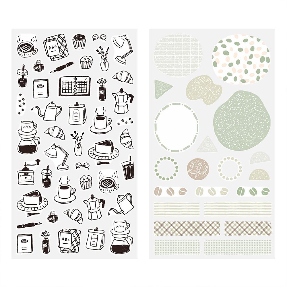 Autocollants 2641 Café monotone, deux feuilles