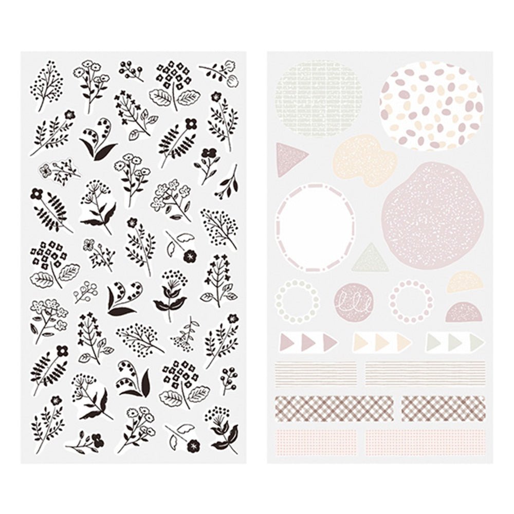 Pegatina 2642 Two Sheets Monotone Flower