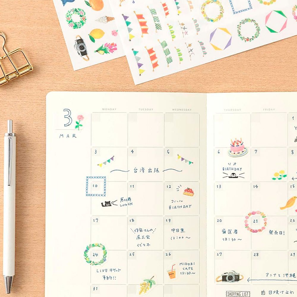 Autocollant Yuru Log 1 feuille d'autocollants de sentiments