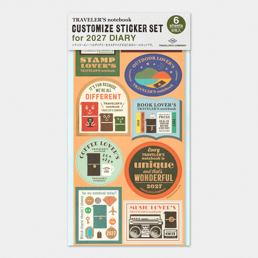 Customized Sticker Set for Diary 2027