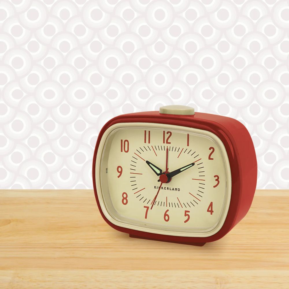 Reloj Despertador Retro Rojo