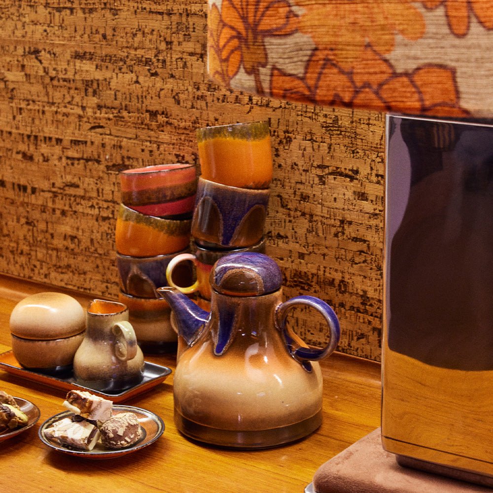 Tasses Java en céramique des années 70 (Ensemble de 4)