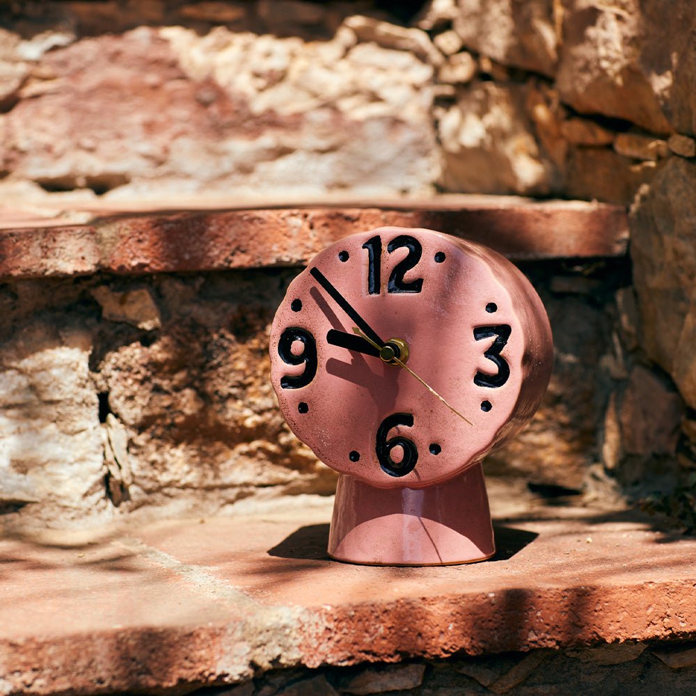 Retro Ceramic Clock Pink