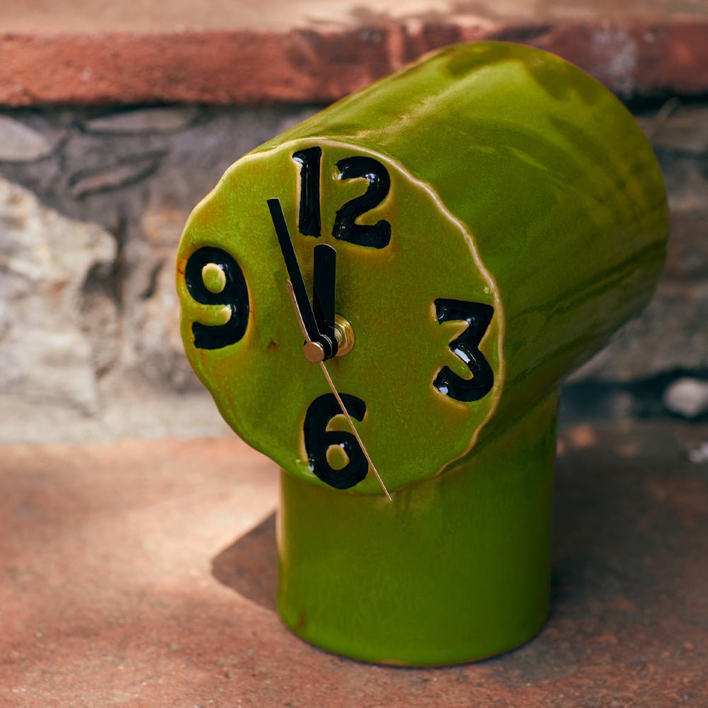 Retro Ceramic Clock Olive