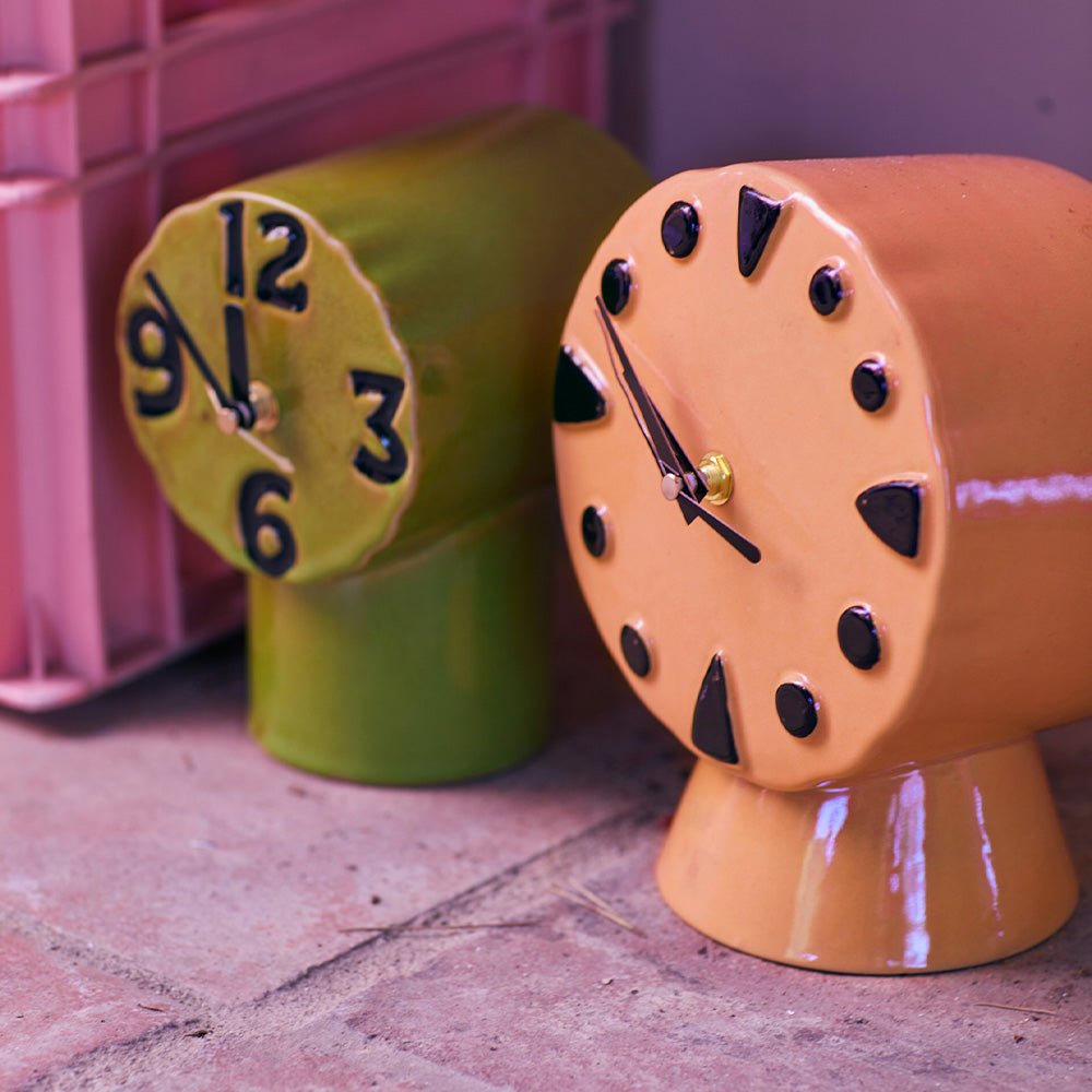 Retro Ceramic Clock Peach