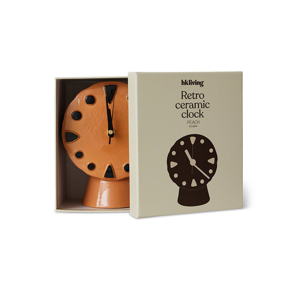 Retro Ceramic Clock Peach