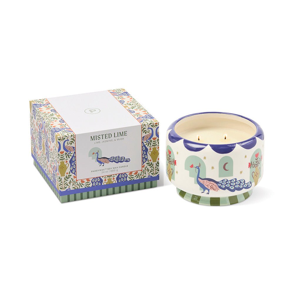 Misted Lime / Peacock Scented Soy Wax Candle 680g