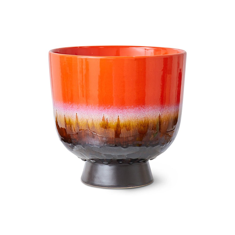 Retro Flower Pot - Cherry red