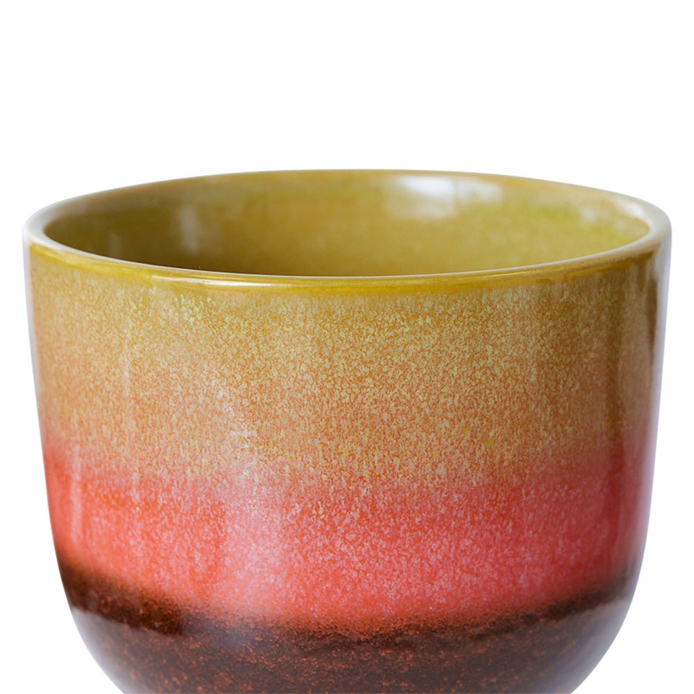 Retro Flower Pot - Lime Green