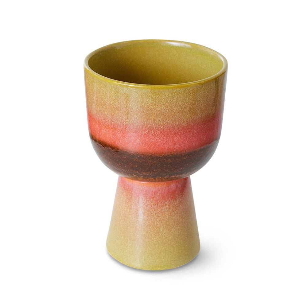 Retro Flower Pot - Lime Green