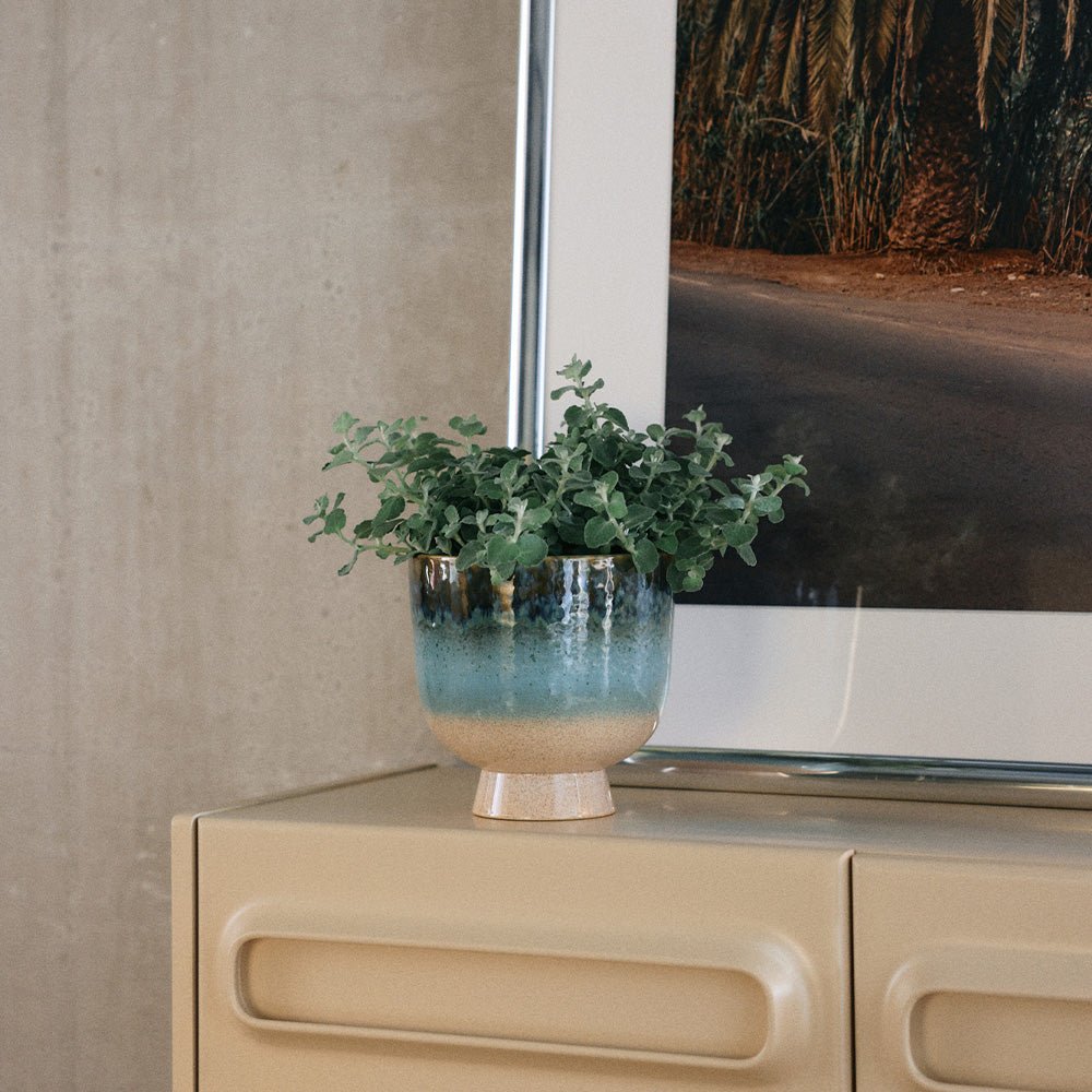 Retro Flower Pot - Lagoon