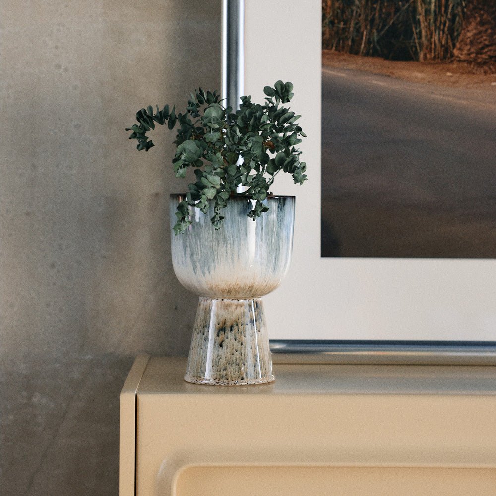 Retro Flower Pot - Glacier