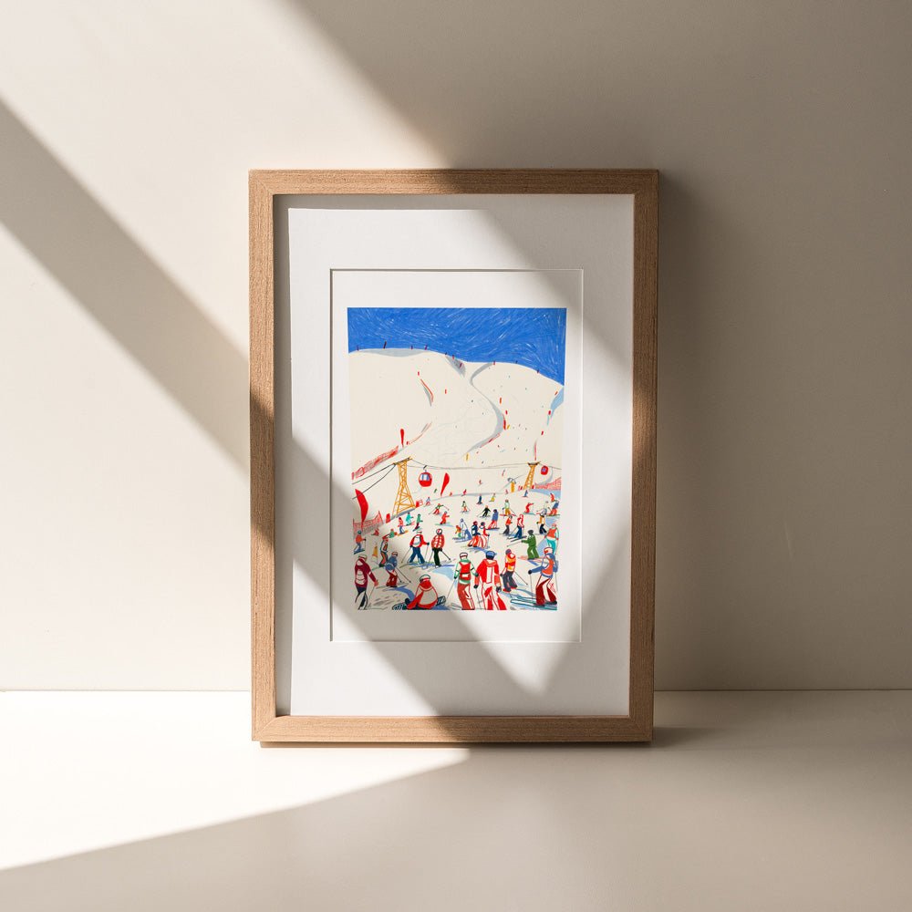 Alto Adige Ski Season Giclée Print A5