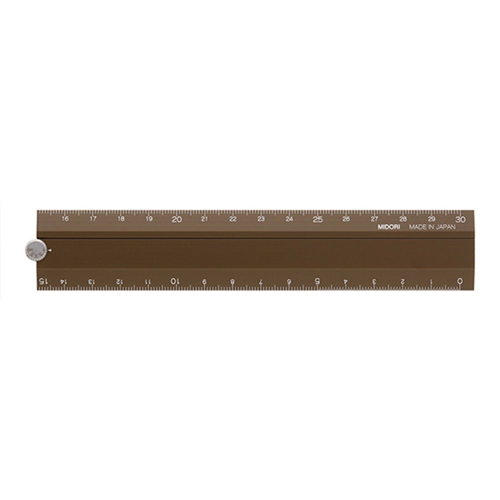 Règle multiple en aluminium 30 cm marron