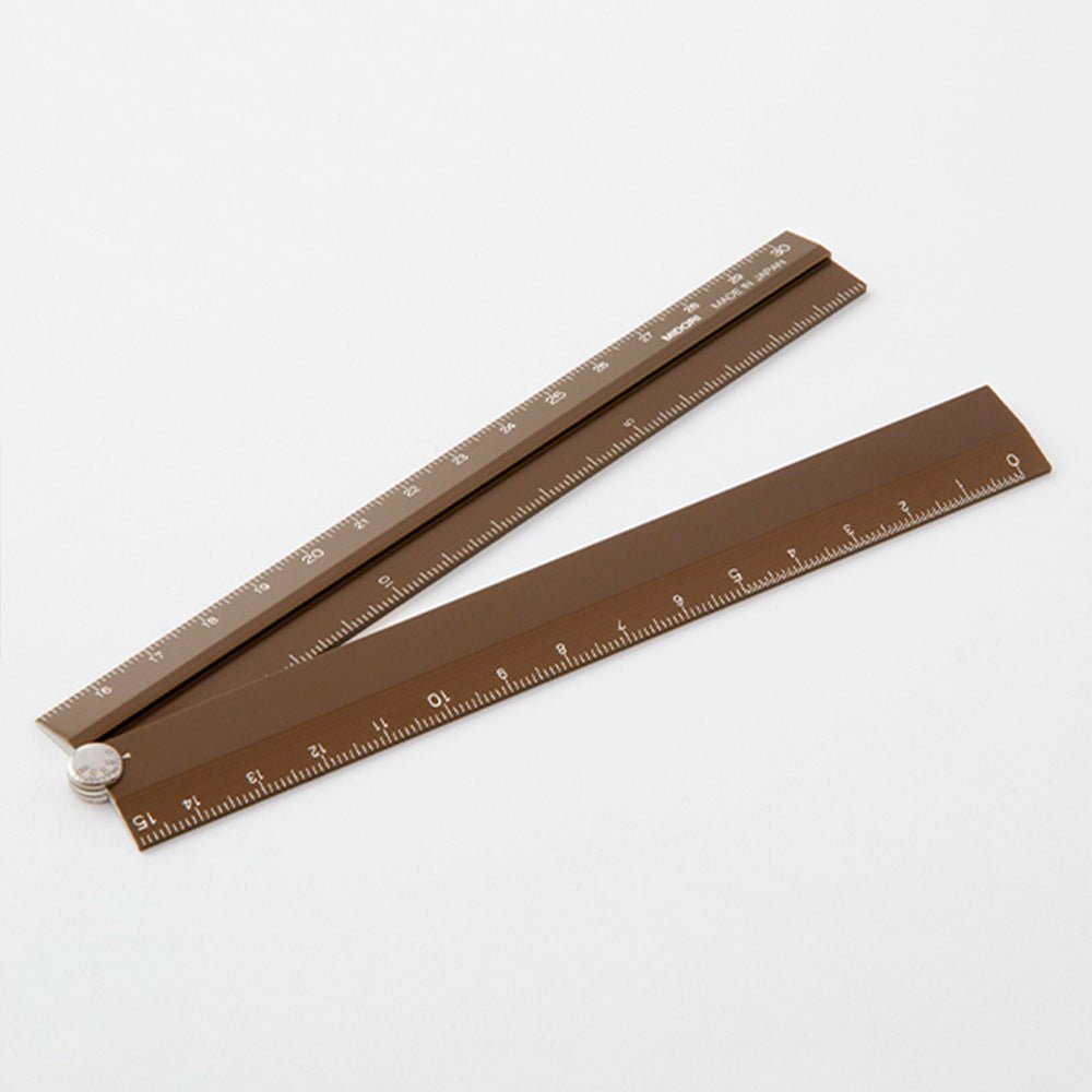 Règle multiple en aluminium 30 cm marron