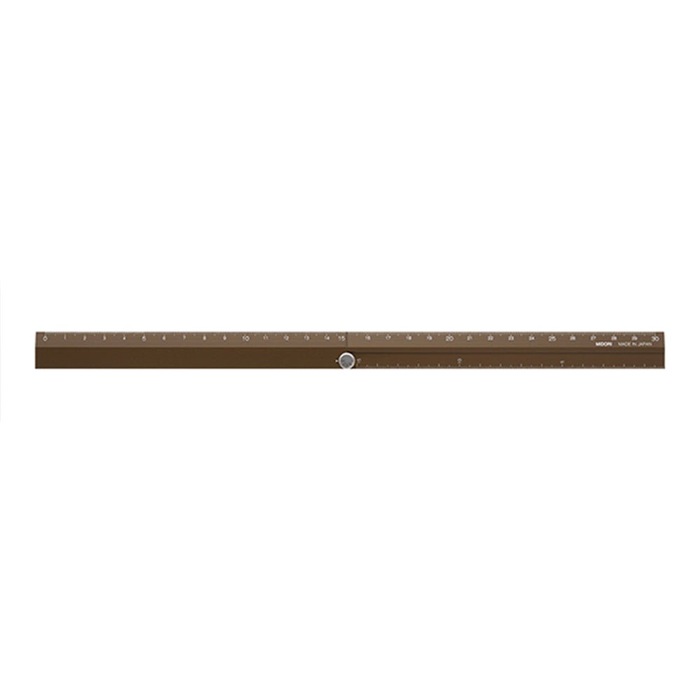 Règle multiple en aluminium 30 cm marron