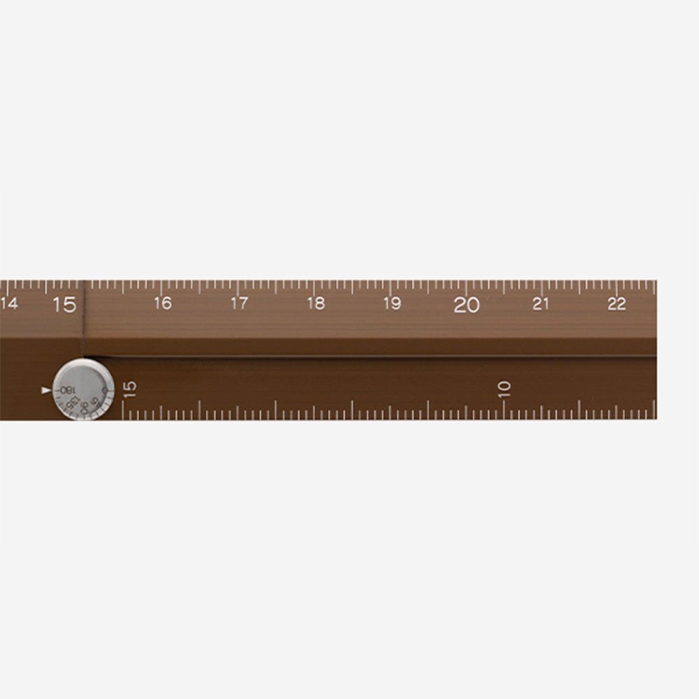 Règle multiple en aluminium 30 cm marron