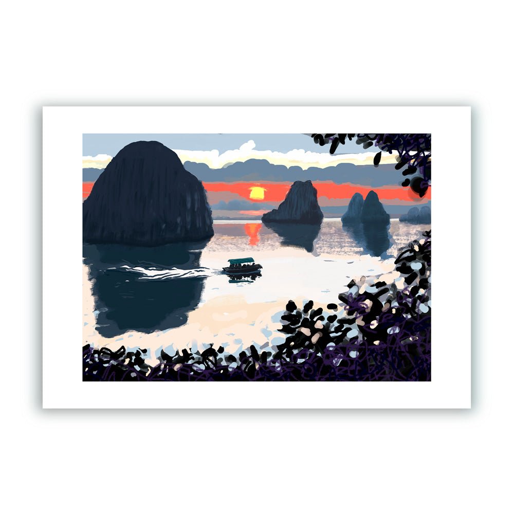 Lever du soleil à Bai Tu Long Giclée Print