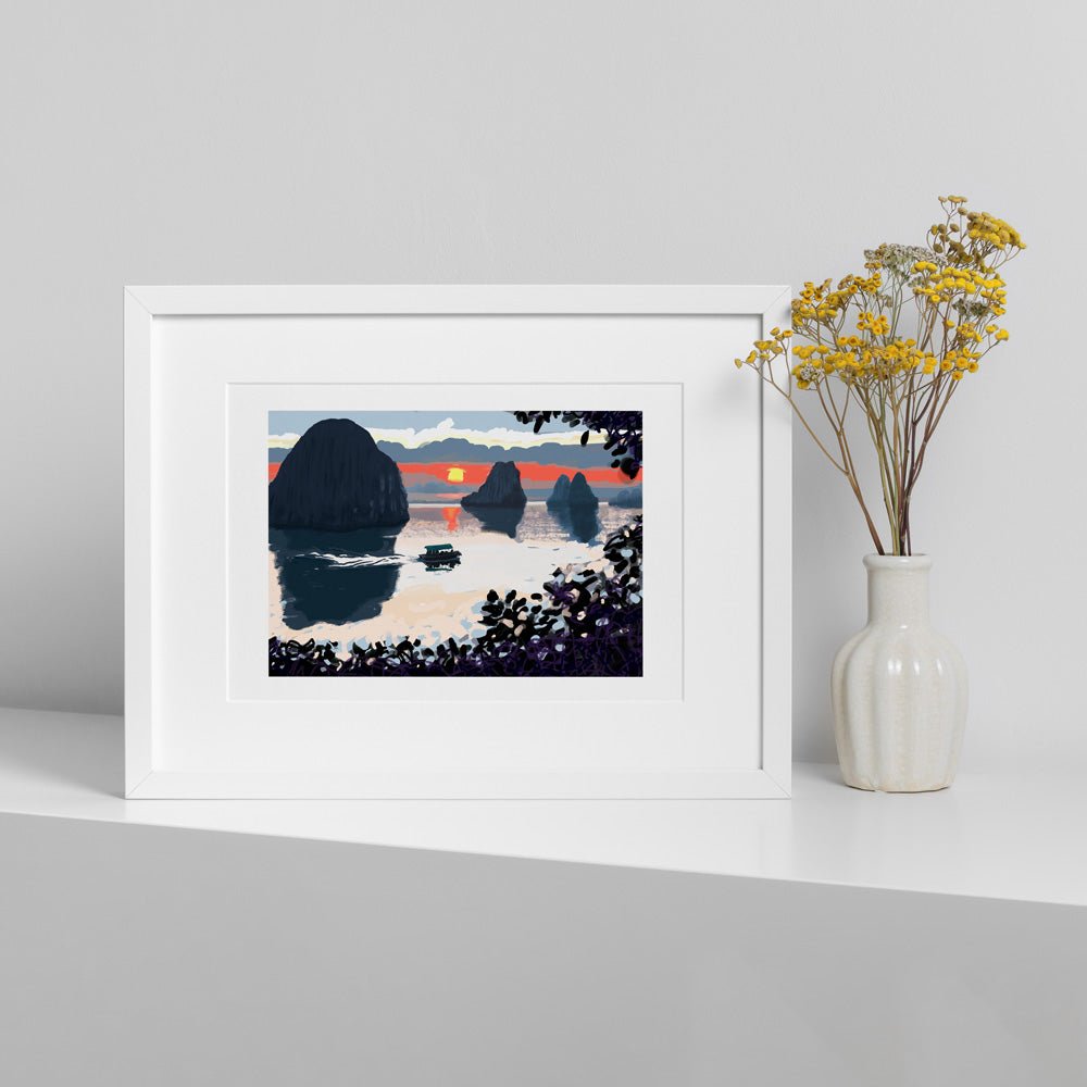 Lever du soleil à Bai Tu Long Giclée Print