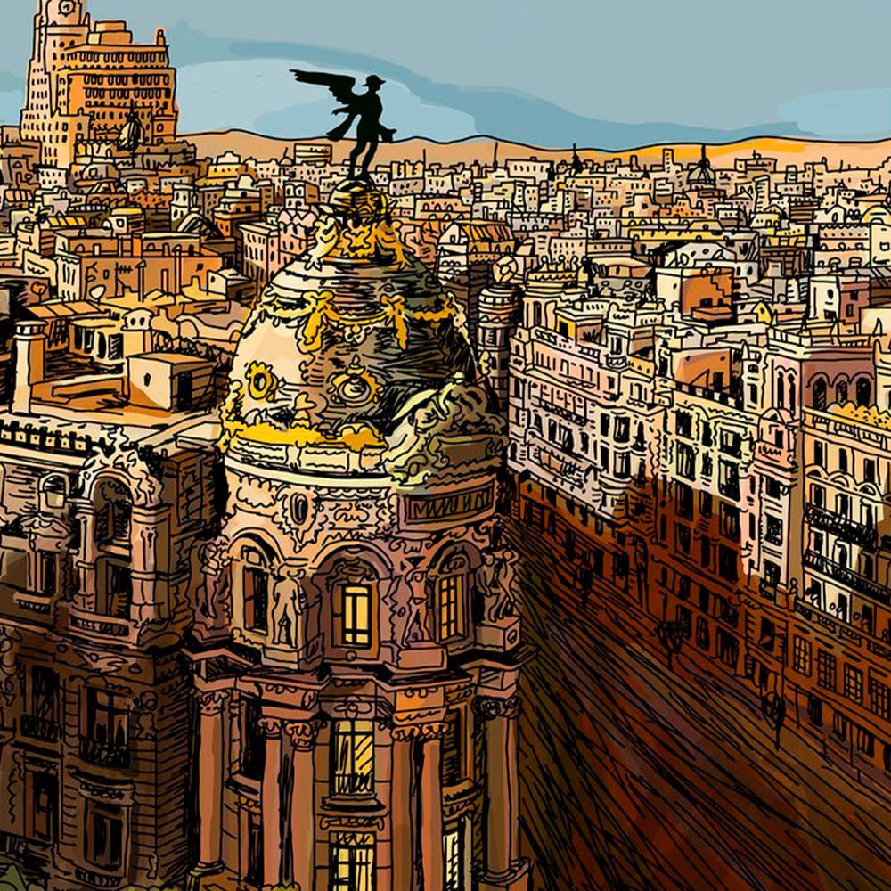 Panorámica Amanecer en Madrid Fine Art