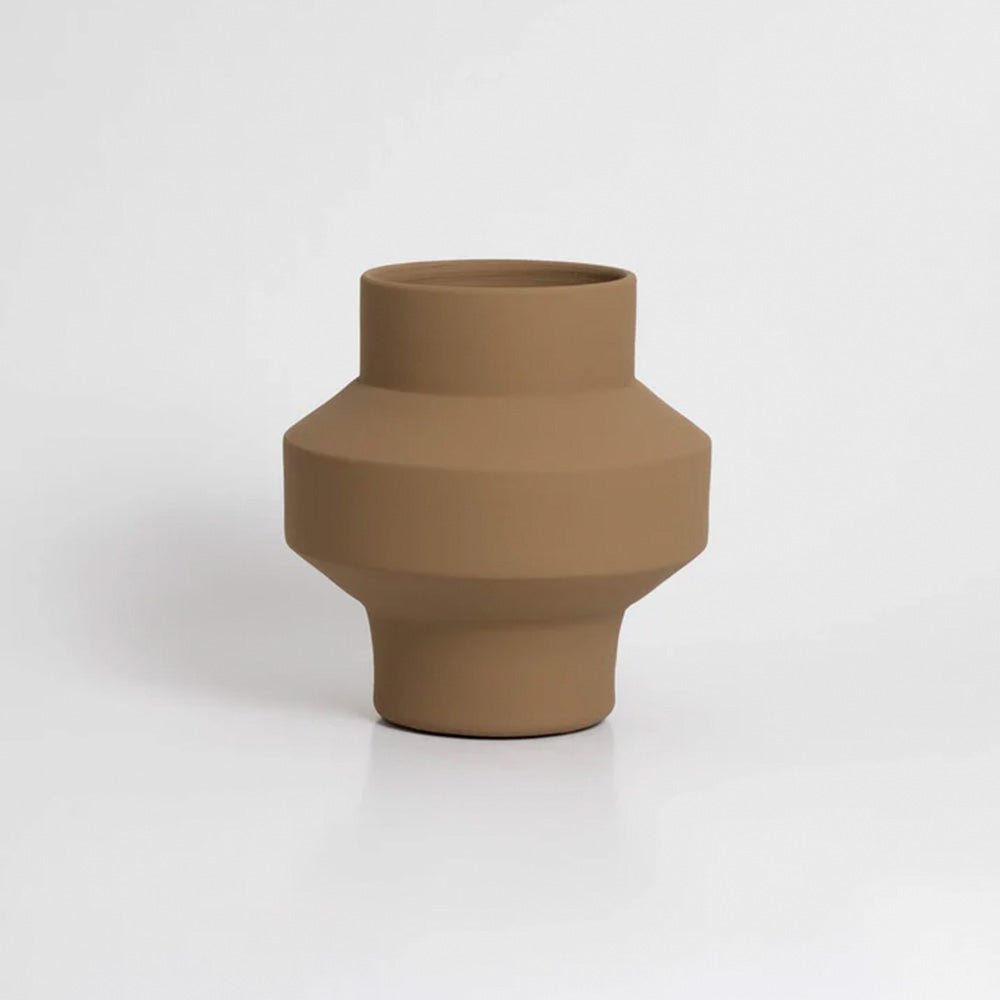 Angular Light Brown Vase
