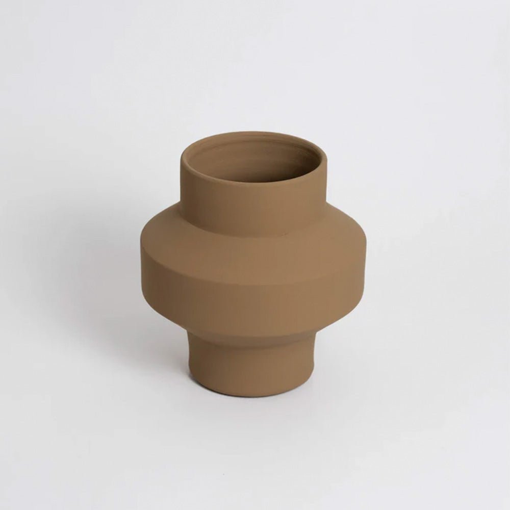 Angular Light Brown Vase