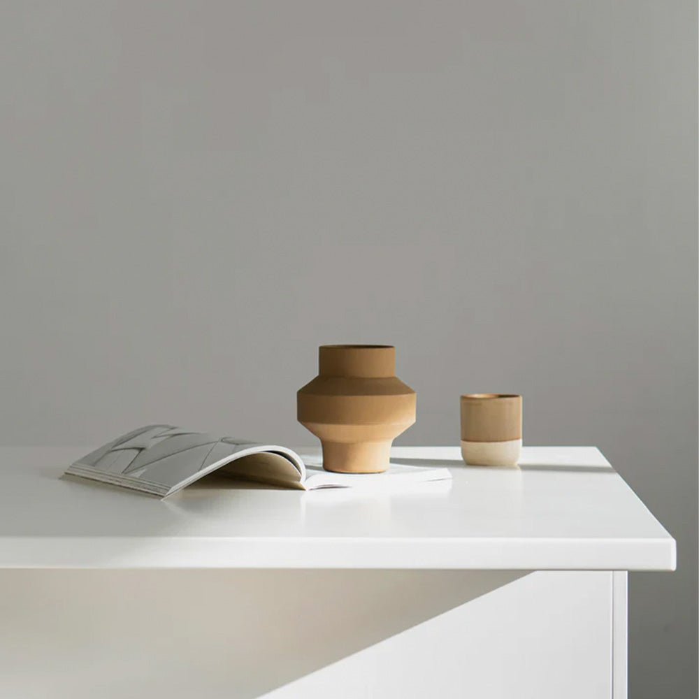 Angular Light Brown Vase