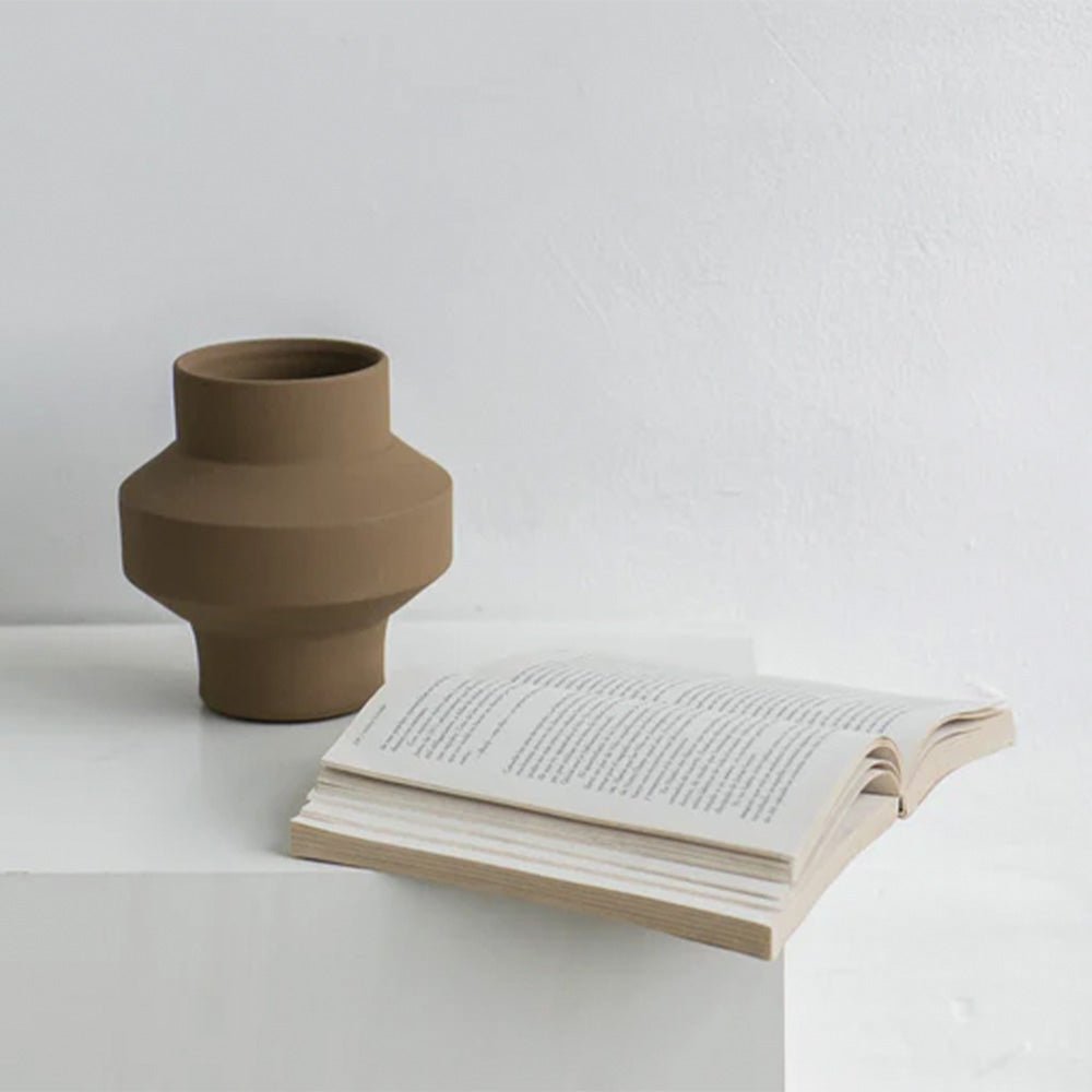 Angular Light Brown Vase