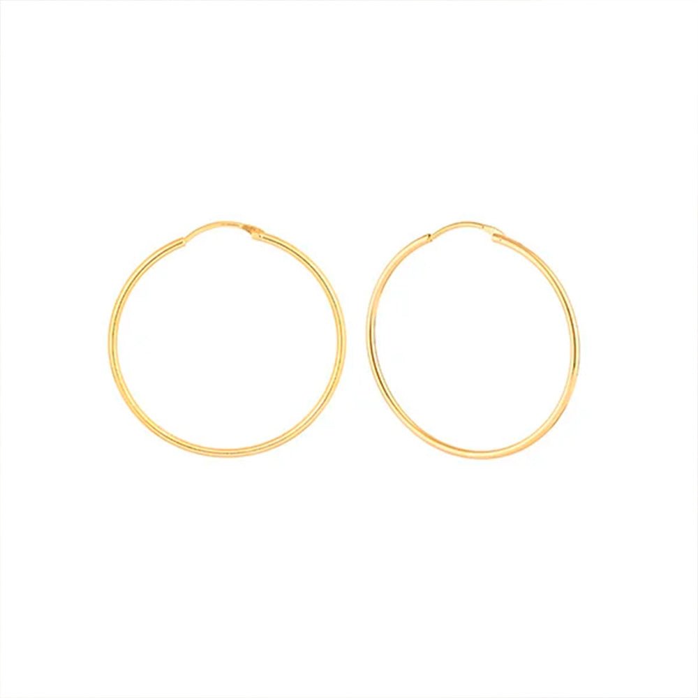 Earrings Thin Hoop L Gold
