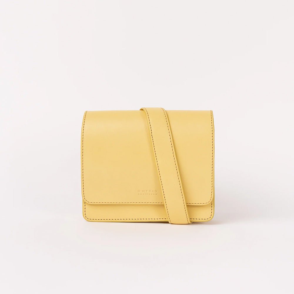 Mini sac classique en cuir jaune beurre Audrey