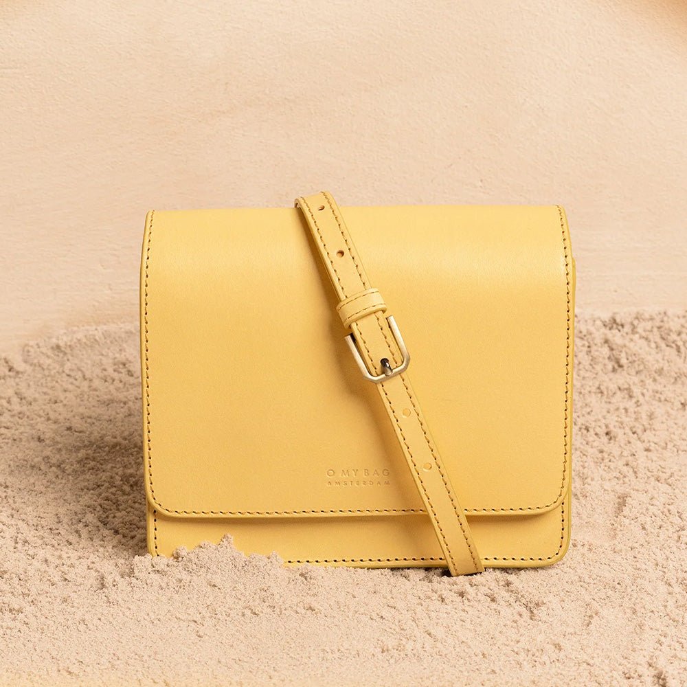 Mini sac classique en cuir jaune beurre Audrey