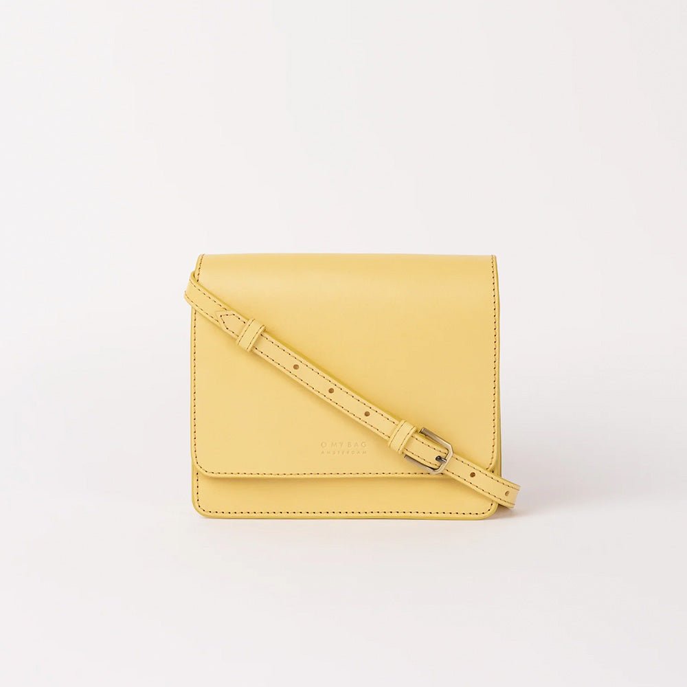 Mini sac classique en cuir jaune beurre Audrey