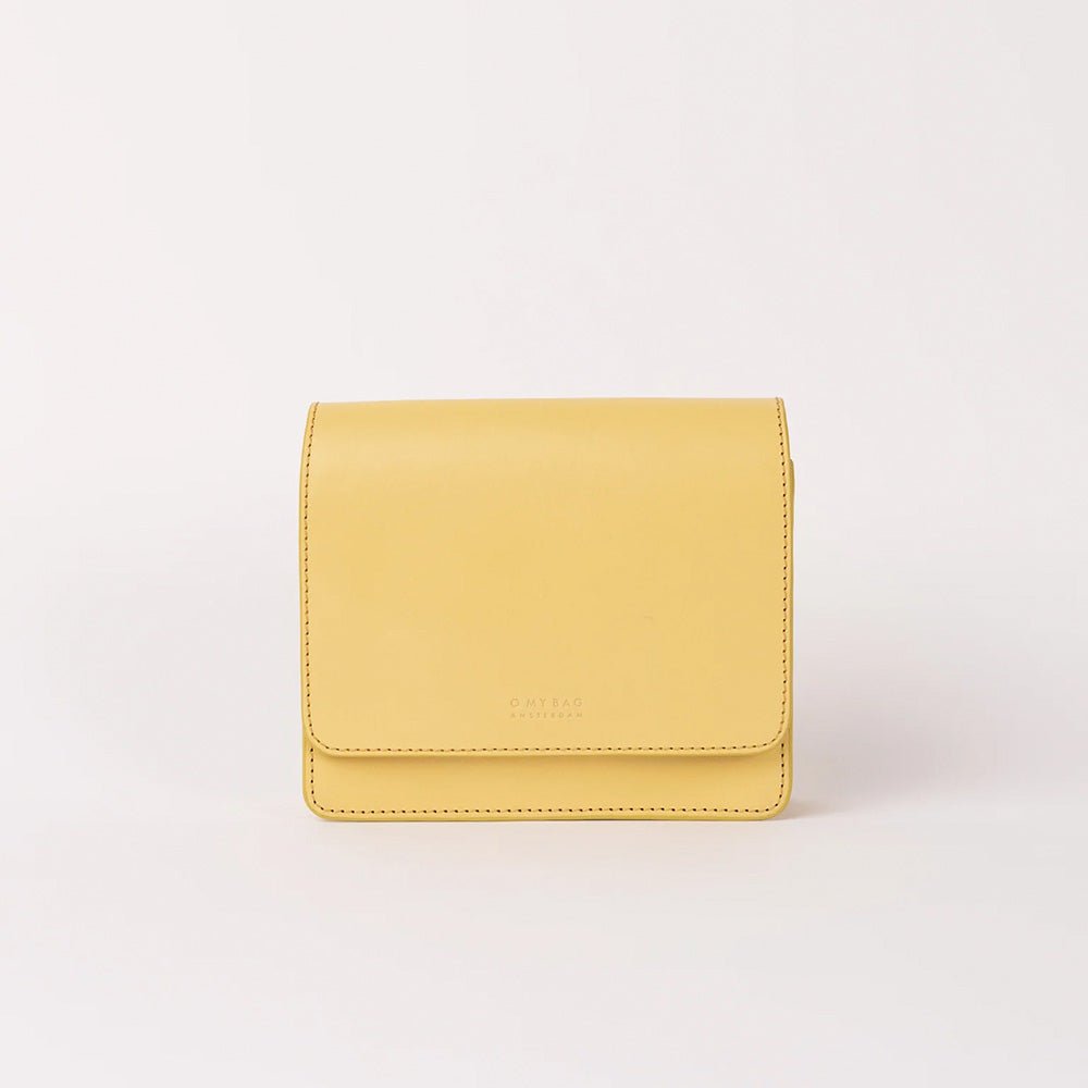 Mini sac classique en cuir jaune beurre Audrey