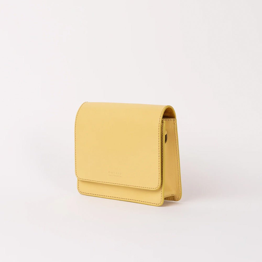 Mini sac classique en cuir jaune beurre Audrey
