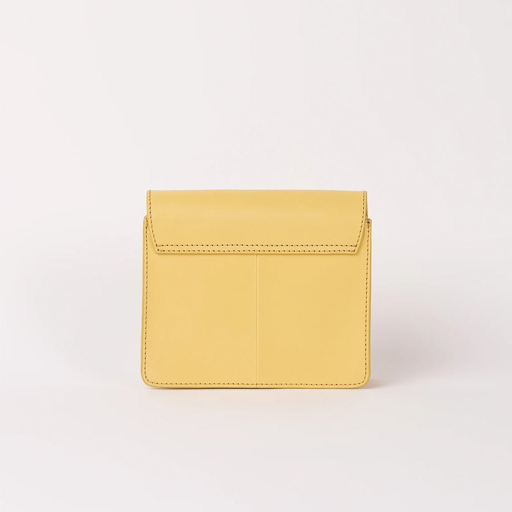 Mini sac classique en cuir jaune beurre Audrey