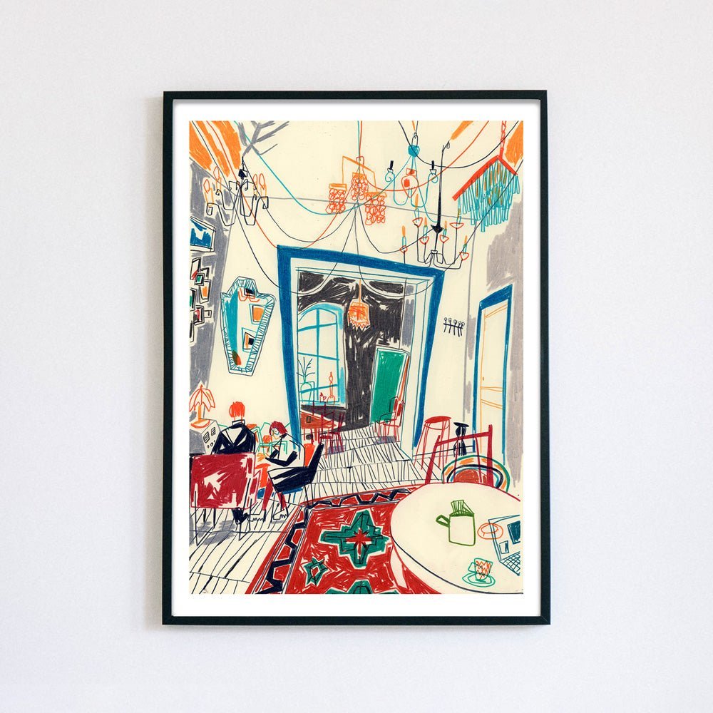 Auténtico Interior Armenio en la Biblioteca Mirzoyan Impresión Giclée