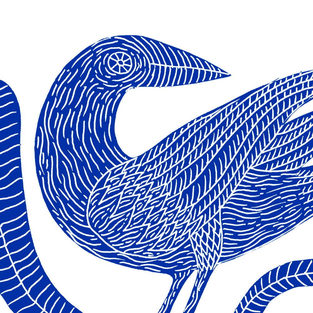Azul es Nombre de Pájaro 01 Impresión Giclée