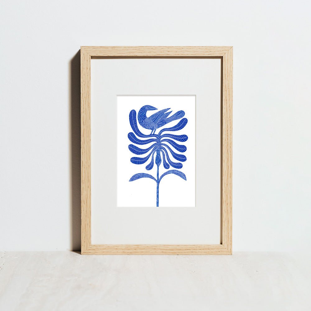 Azul es Nombre de Pájaro 01 Impresión Giclée